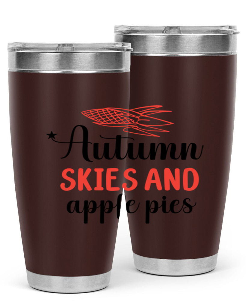 Autumn skies and apple pies 29#- fall- Tumbler