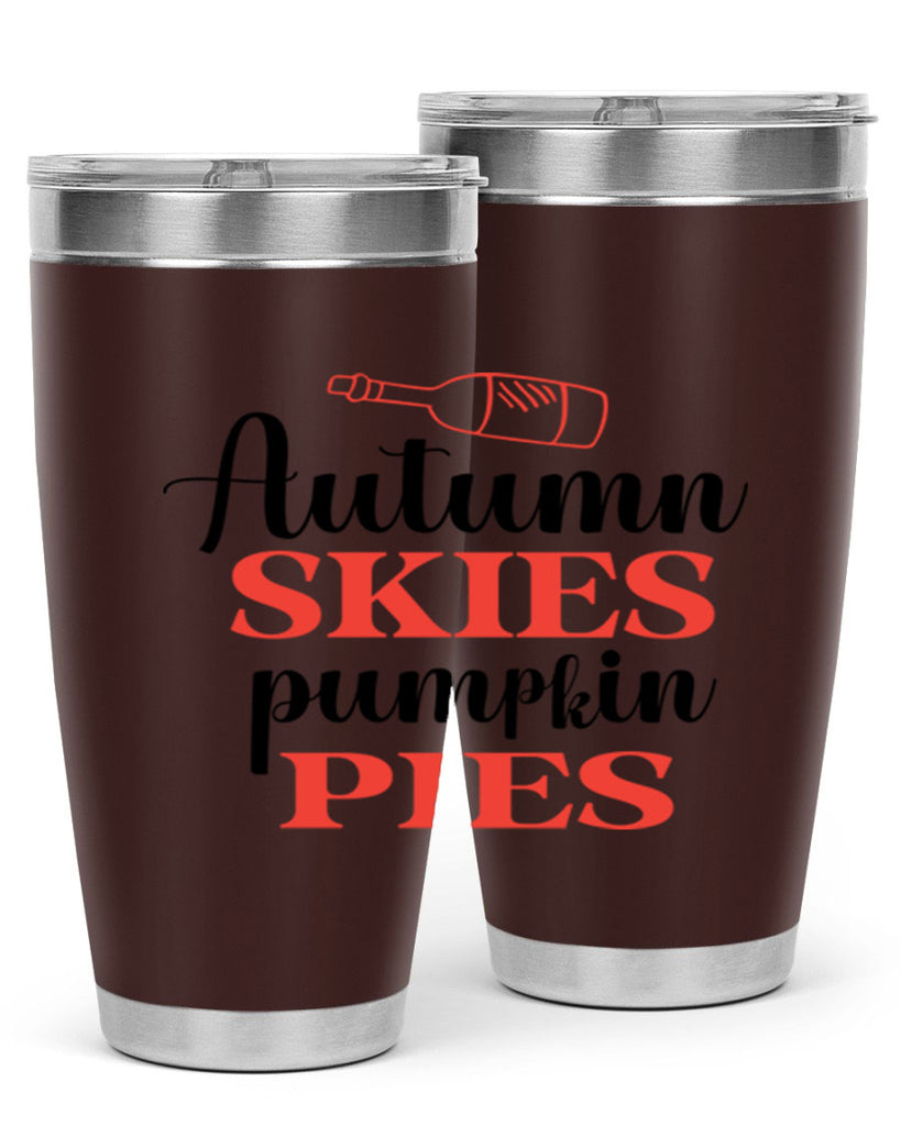 Autumn skies pumpkin pies 31#- fall- Tumbler