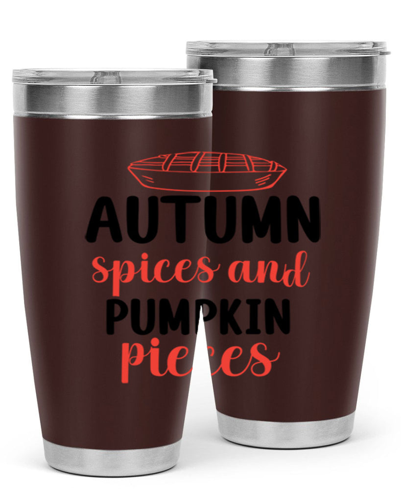 Autumn spices and pumpkin pieces 32#- fall- Tumbler