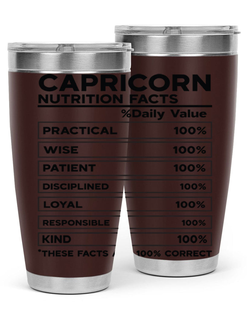 Capricorn Nutrition Facts 185#- zodiac- Tumbler