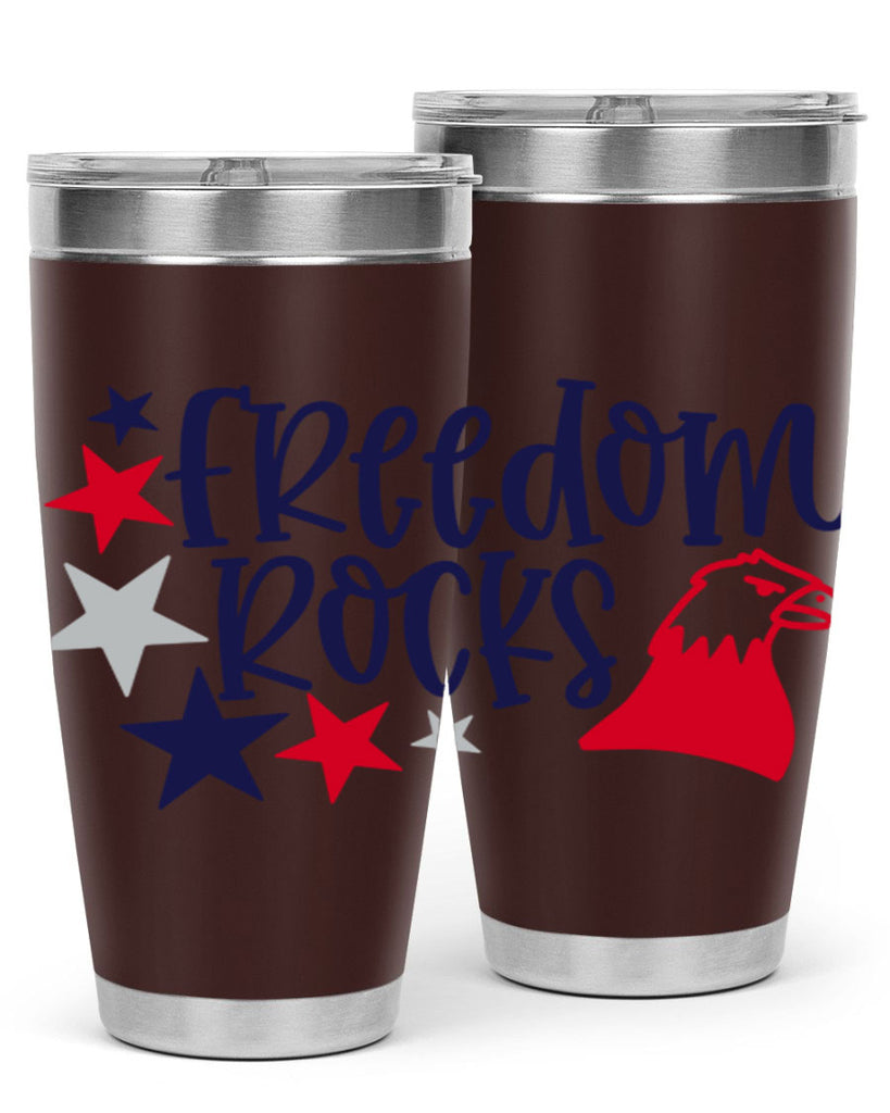 Freedom Rocks Style 148#- Fourt Of July- Tumbler