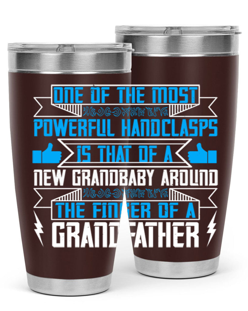 One of the most powerful handclasps is that of a new grandbaby 71#- grandpa - papa- Tumbler