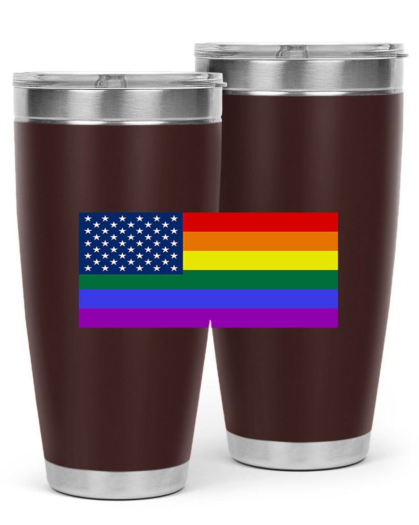 Rainbow american flag 11#- lgbt- Tumbler