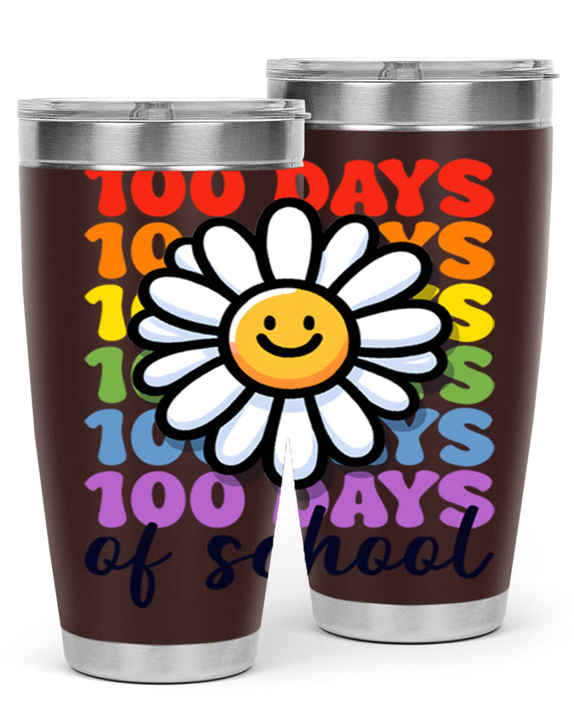 Retro Flower 100 Days Of 56#- 100 days of school- Tumbler