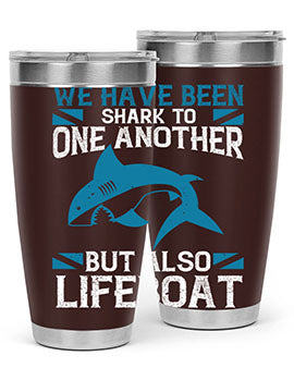 We have been shark to one another but also lifeboat Style 6#- shark  fish- Tumbler