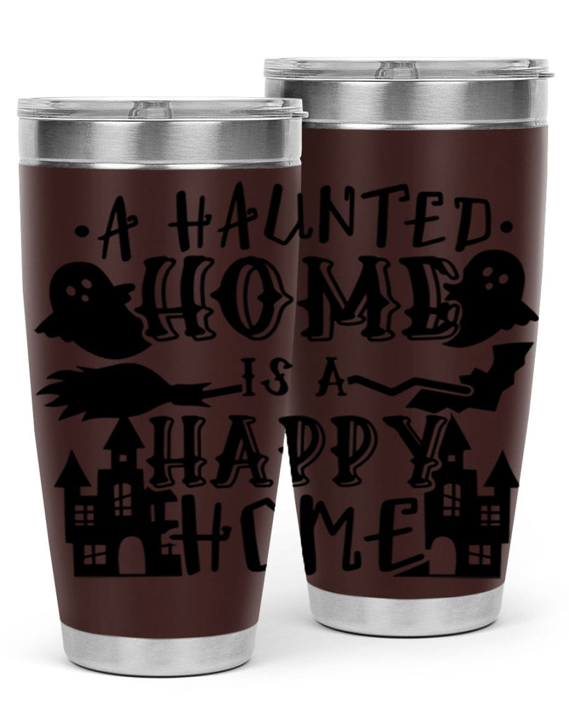 a haunted home is a happy home 97#- halloween- Tumbler