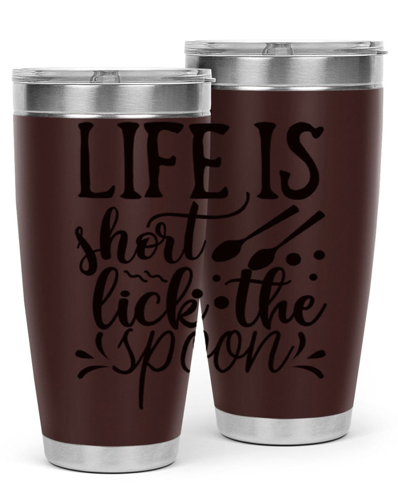 life is short lick the spoon 23#- kitchen- Tumbler