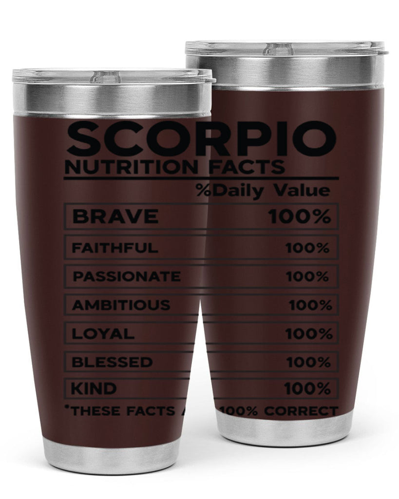 scorpio Nutrition Facts 434#- zodiac- Tumbler