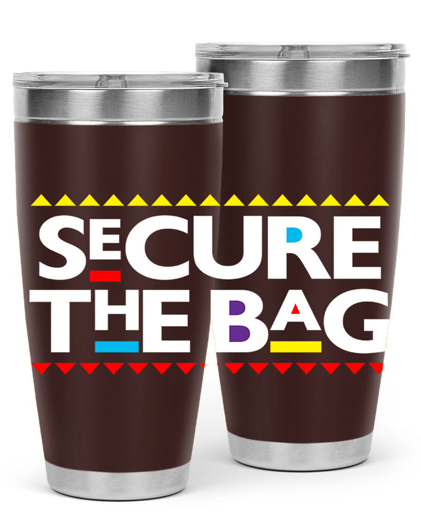 secure the bag 39#- black words phrases- Cotton Tank