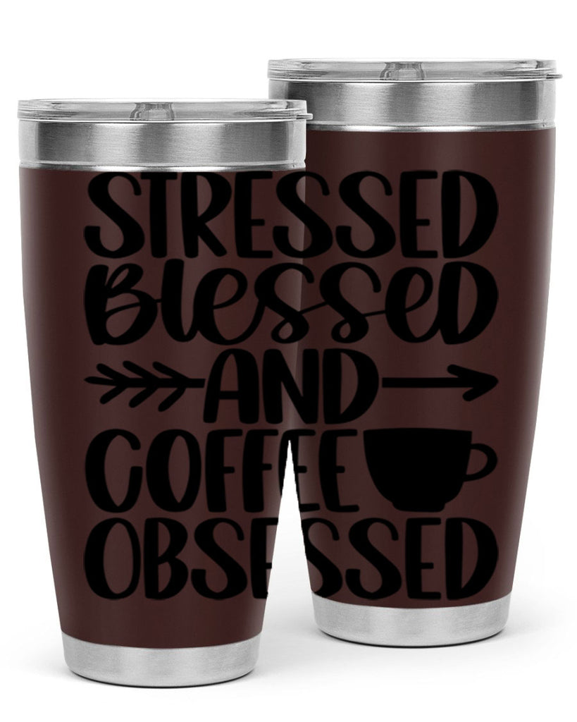 stressed blessed and 26#- coffee- Tumbler