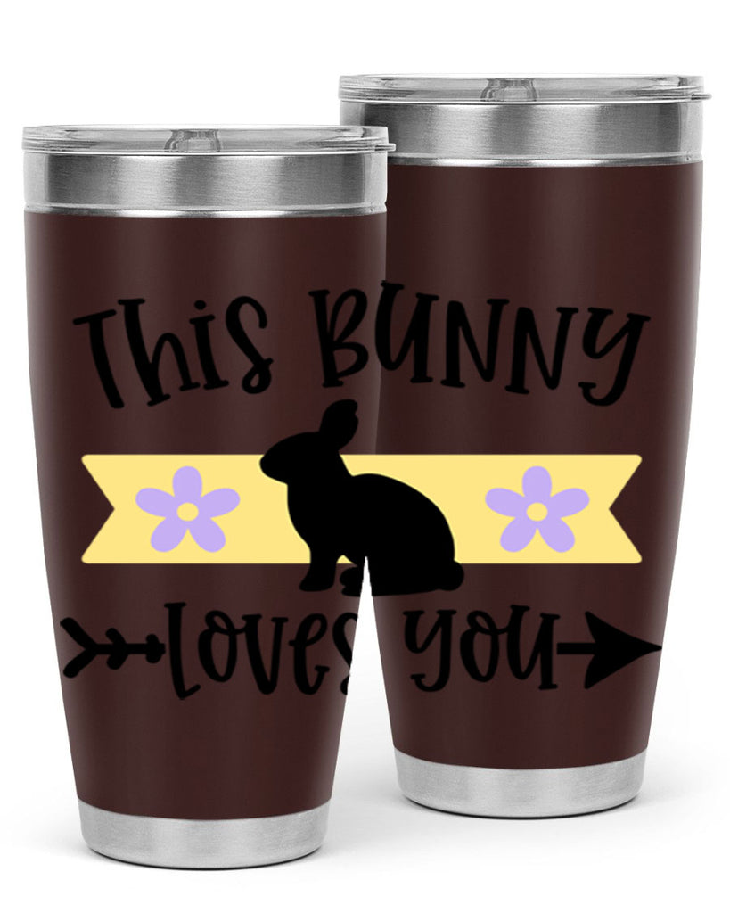 this bunny loves you 10#- easter- Tumbler