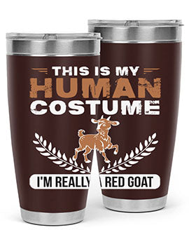 this is my human costume im really a red goat Style 1#- goat- Tumbler
