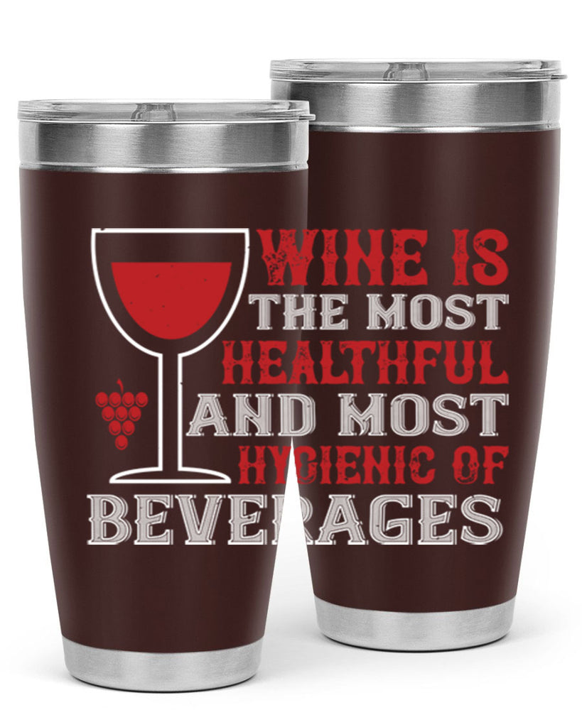 wine is the most healthful and most hygienic of 3#- wine- Tumbler