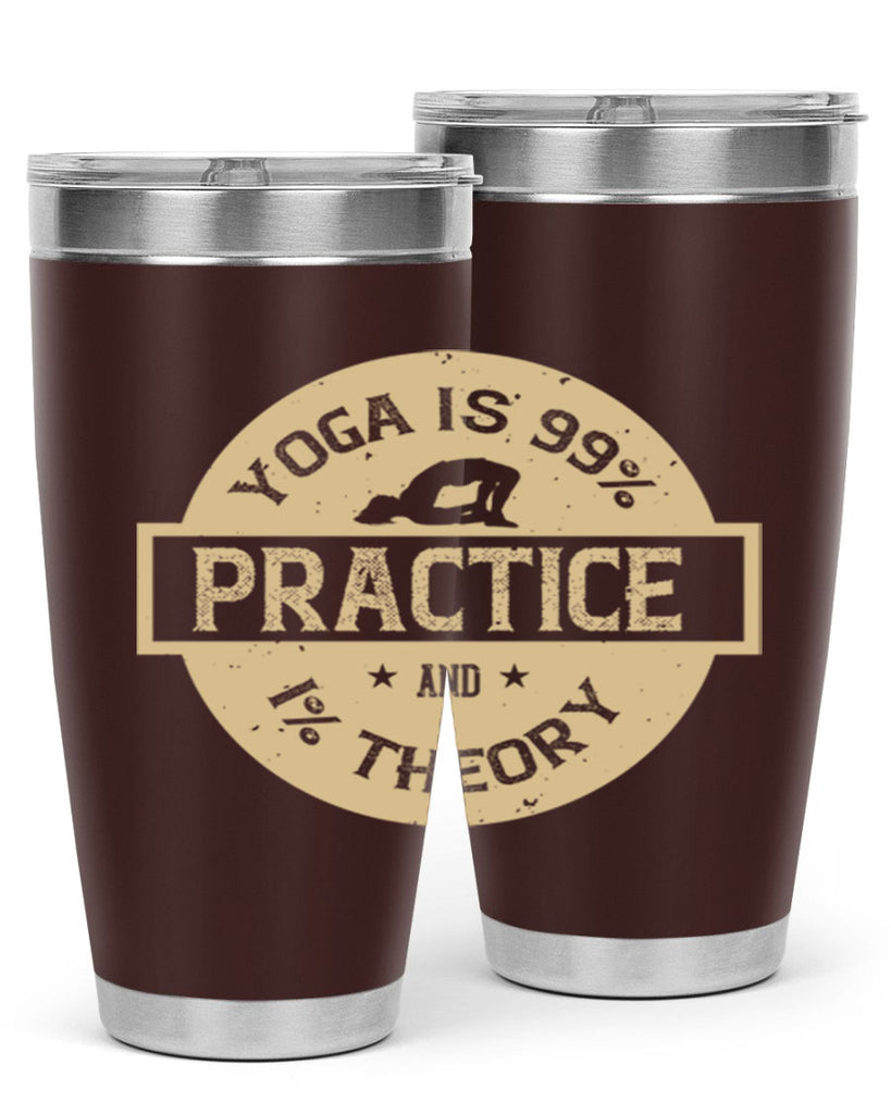 yoga is practice and theory 28#- yoga- Tumbler