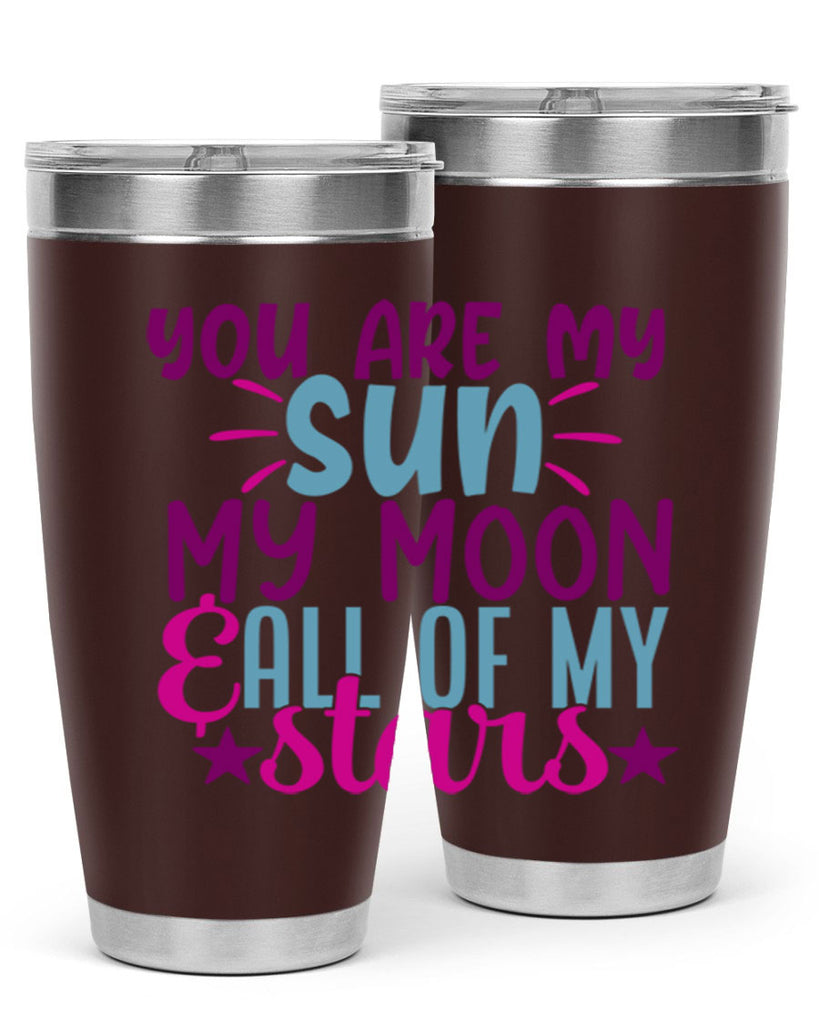 you are my sun my moon all of my stars 5#- family- Tumbler