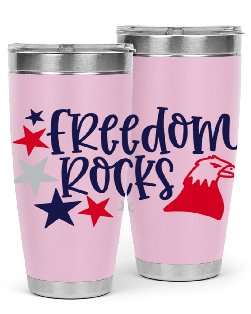 Freedom Rocks Style 148#- Fourt Of July- Tumbler