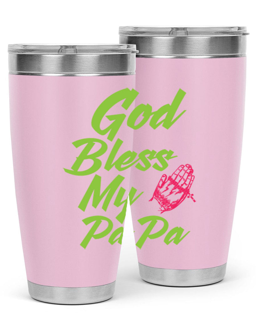 God Bless Papa 107#- grandpa - papa- Tumbler