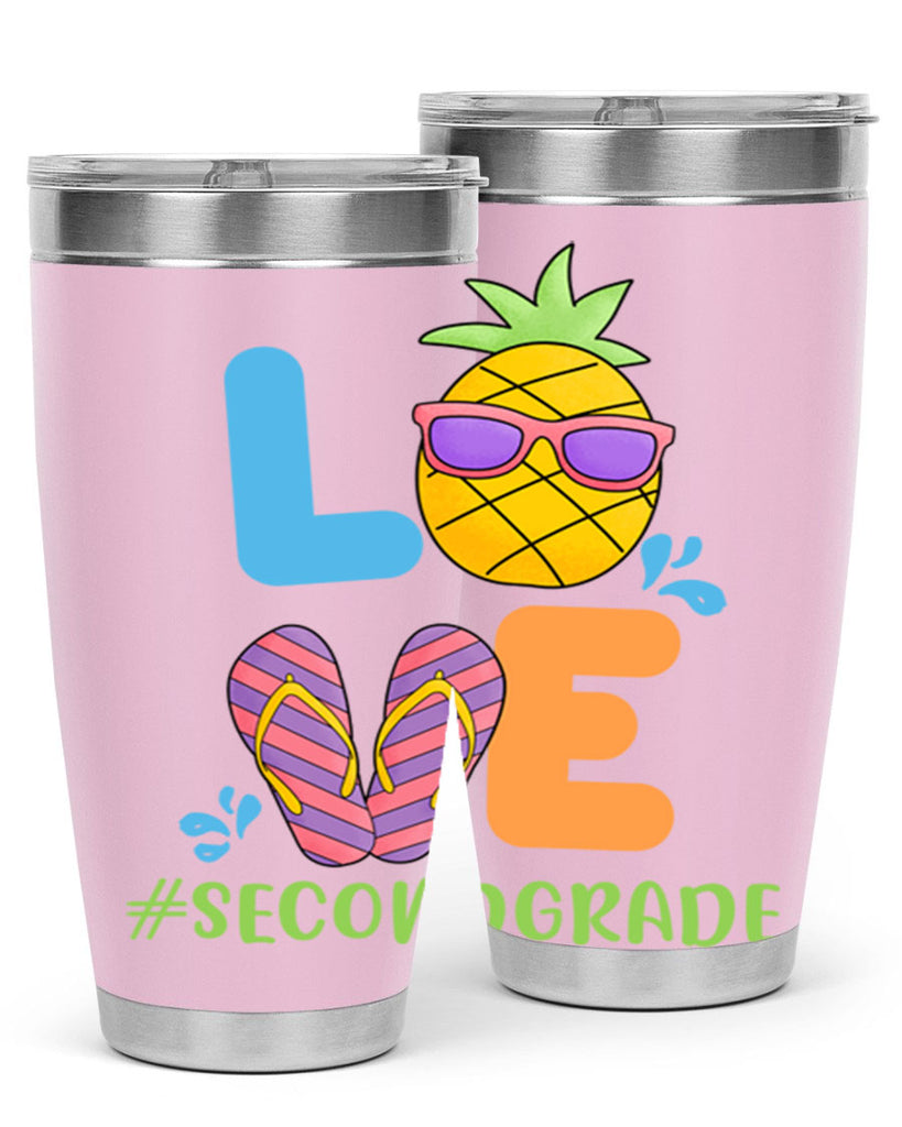 LOVE 2nd Grade Summer Pineapple 17#- second grade- Tumbler