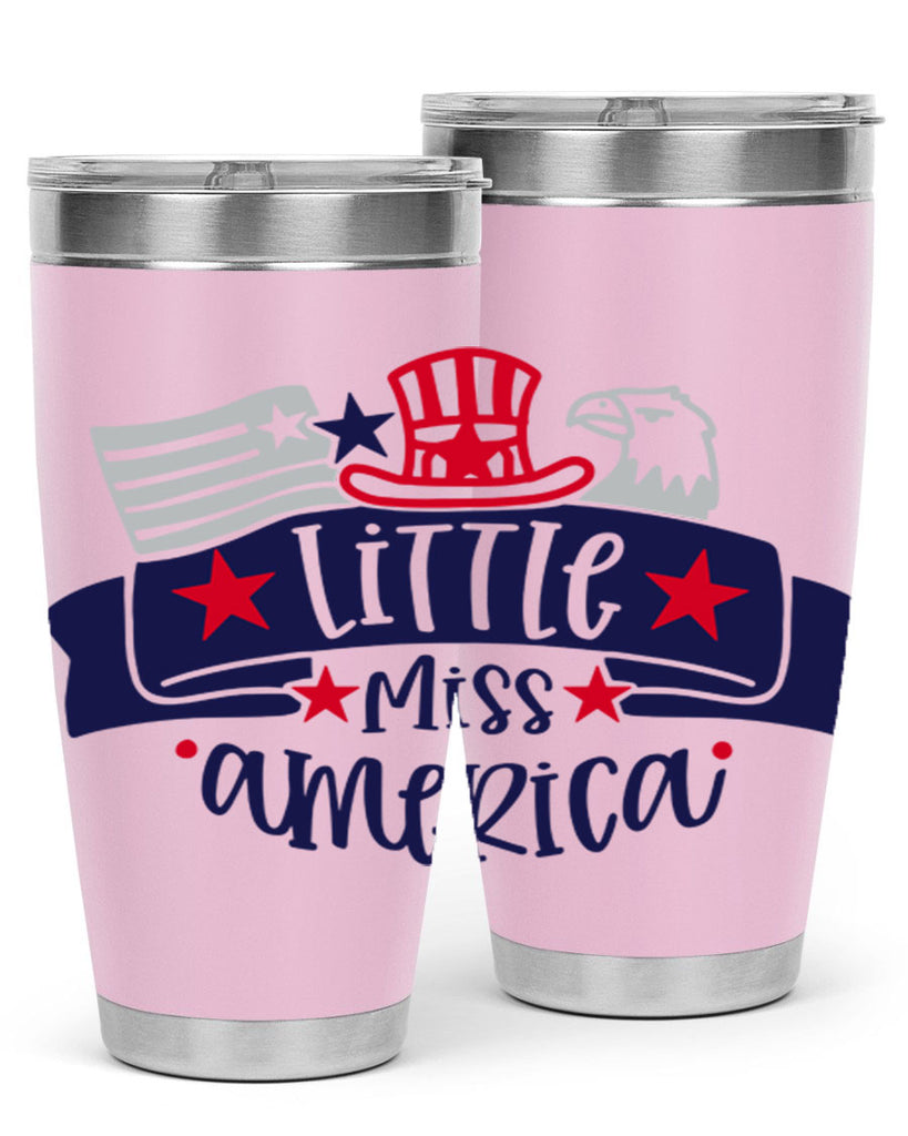 Little Miss America Style 162#- Fourt Of July- Tumbler