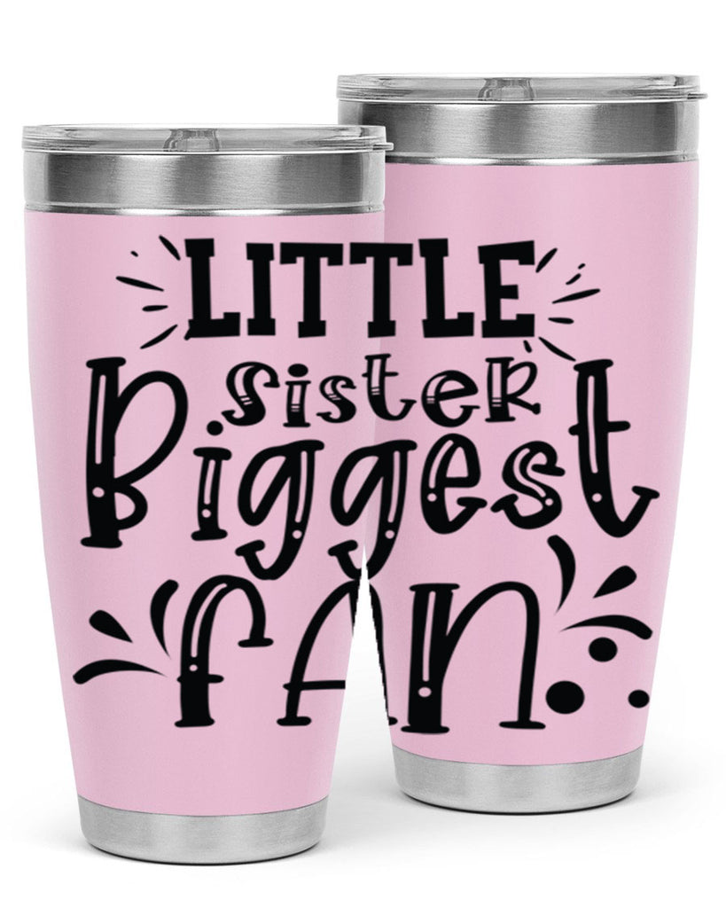 Little Sister Biggest Fan 2055#- baseball- Tumbler