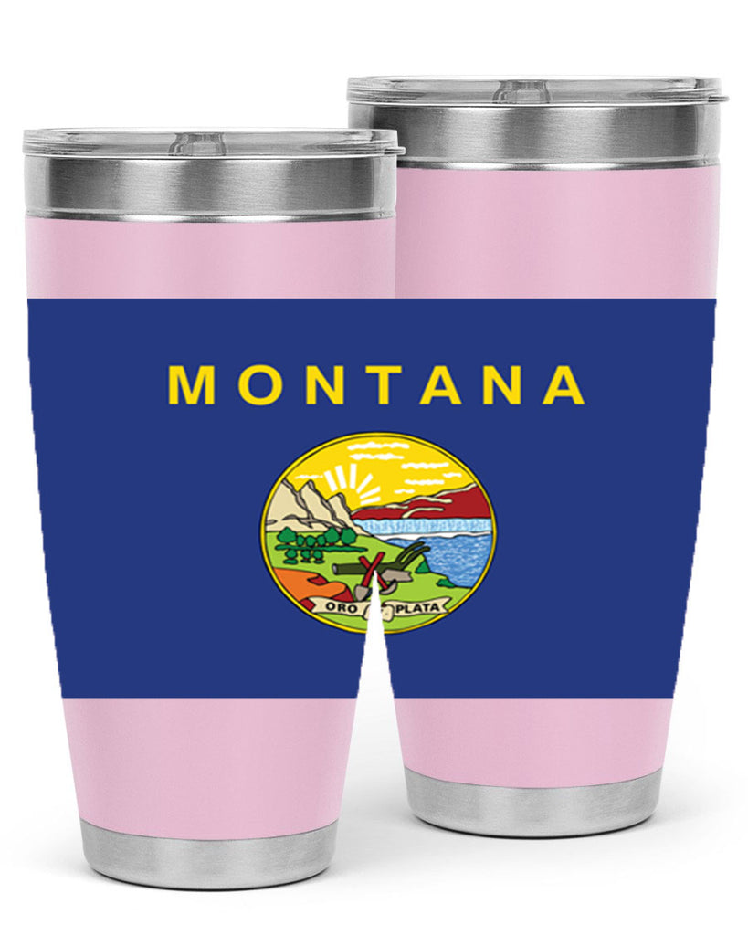 Montana 26#- Us Flags- Tumbler