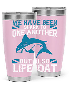 We have been shark to one another but also lifeboat Style 6#- shark  fish- Tumbler