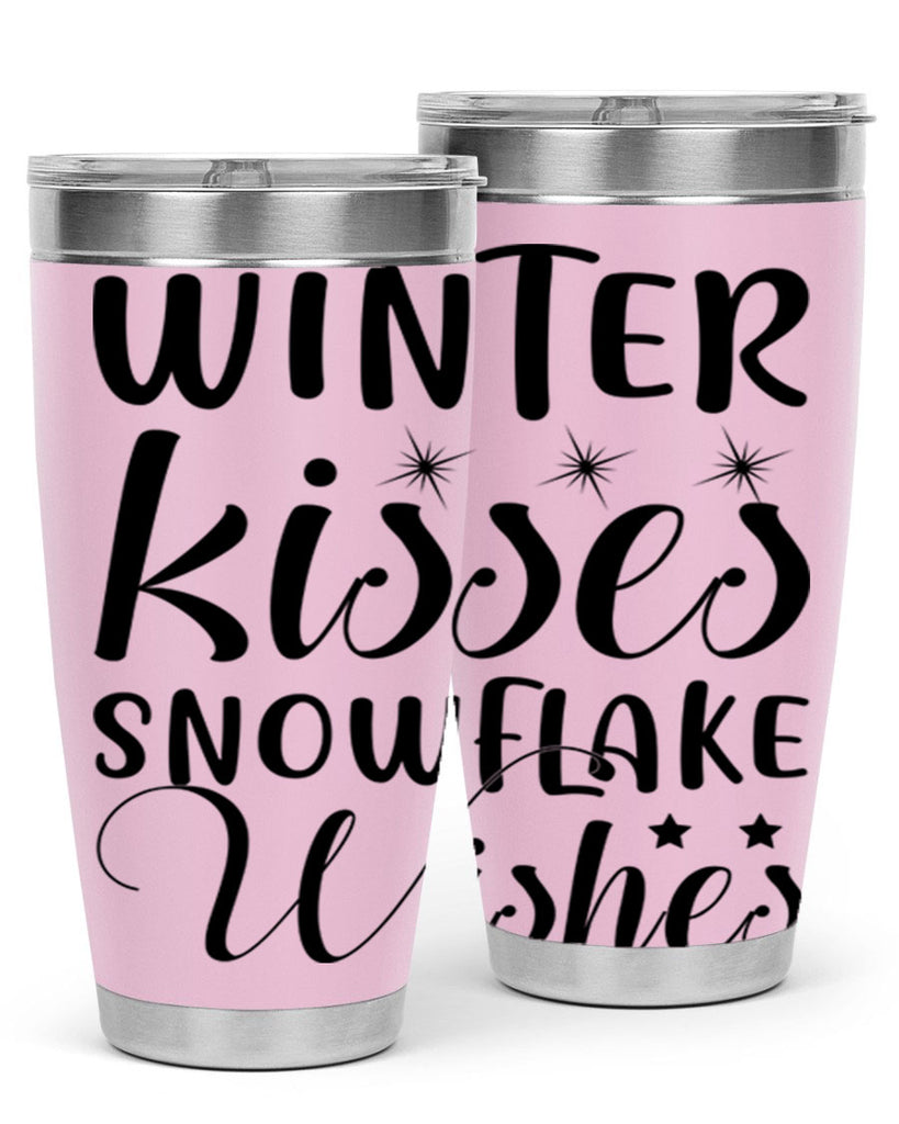 Winter Kisses Snowflake Wishes 561#- winter- Tumbler