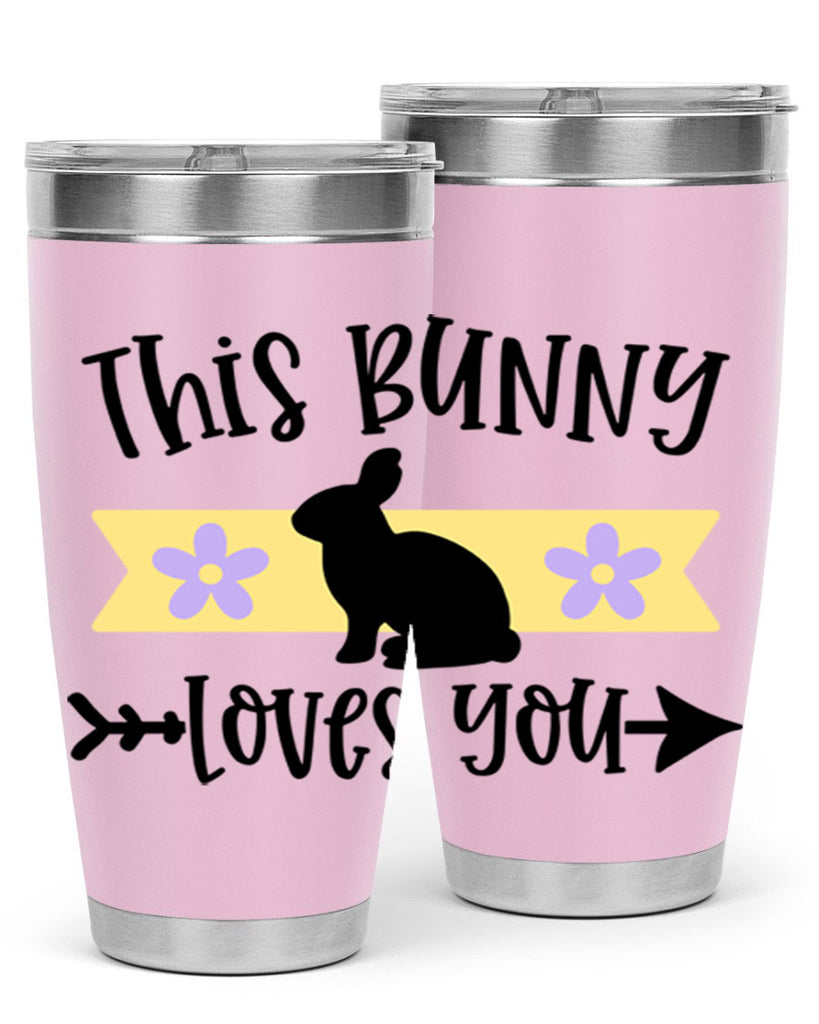 this bunny loves you 10#- easter- Tumbler