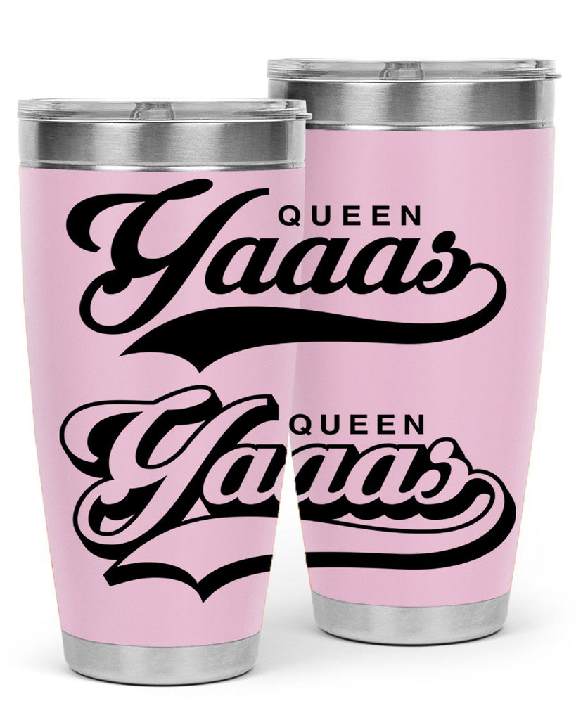 yaaas queen script 6#- black words phrases- Cotton Tank