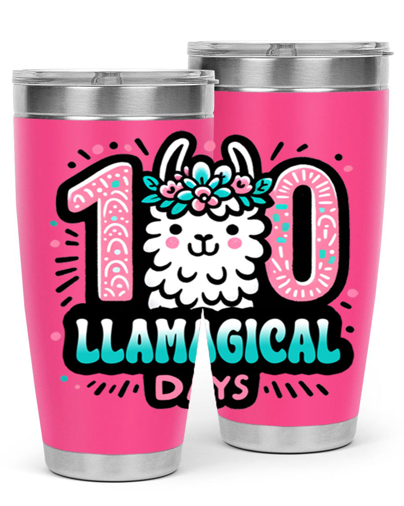 100 Llamagical Days Sublimation 35#- 100 days of school- Tumbler