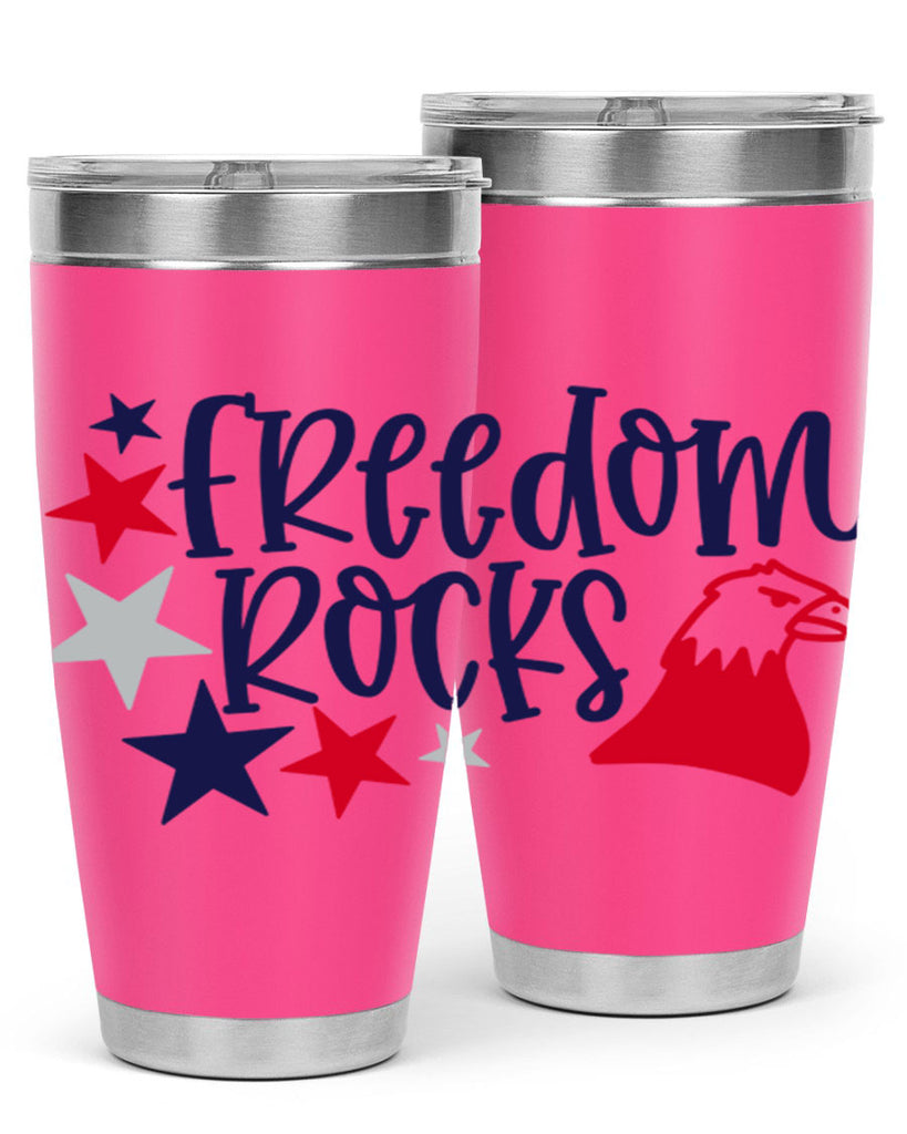 Freedom Rocks Style 148#- Fourt Of July- Tumbler