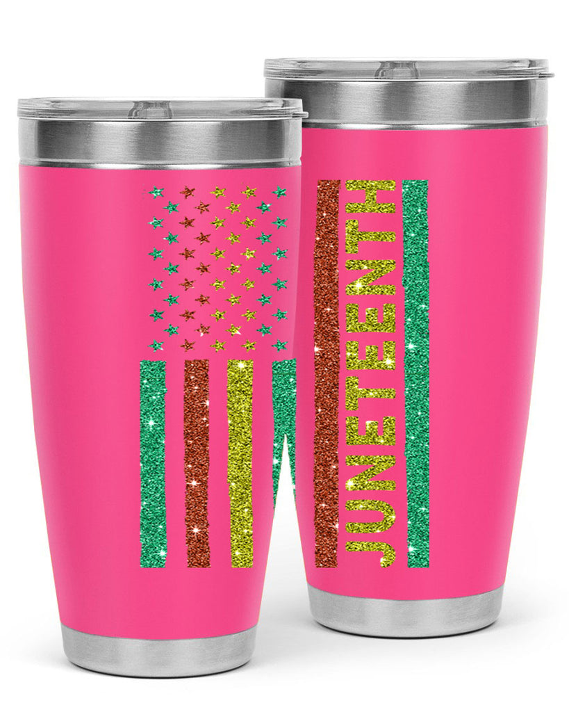 Juneteenth Freedom Day Afro Usa Flag Png 23#- Juneteenth- tumbler