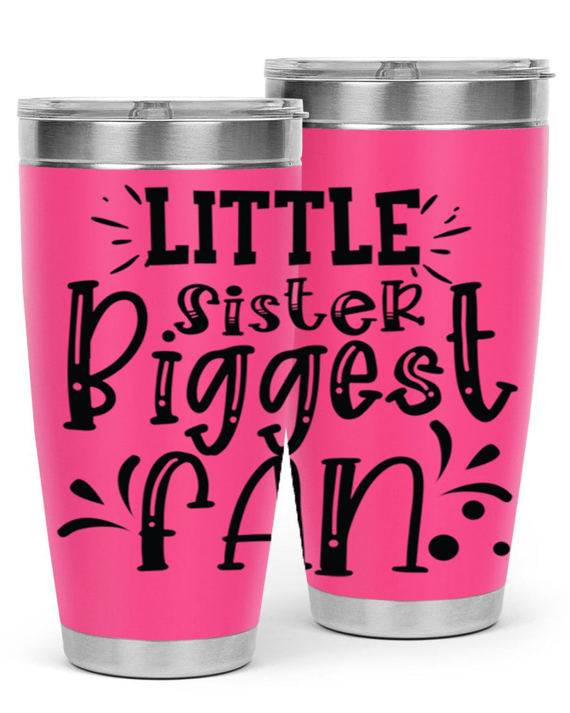 Little Sister Biggest Fan 2055#- baseball- Tumbler