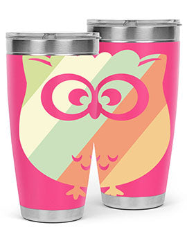 Owl Retro Style Vintage A TurtleRabbit 15#- owl- Tumblers