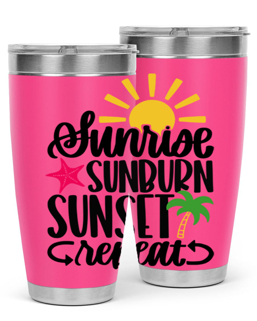 Sunrise Sunburn Sunset Repeat Style 16#- summer- Tumbler