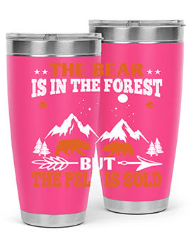 The bear is in the forest, but the pelt is soldd 31#- Bears- Tumbler