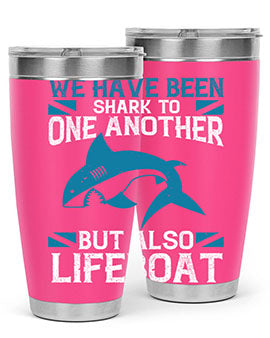 We have been shark to one another but also lifeboat Style 6#- shark  fish- Tumbler