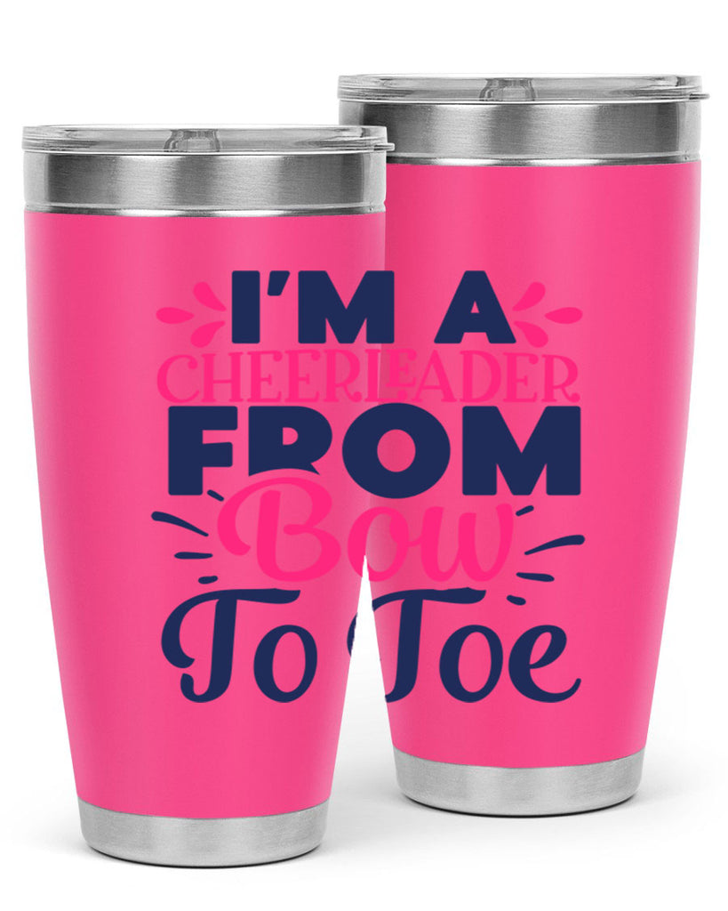 im a cheerleader bow to toe 1743#- cheer- Tumbler