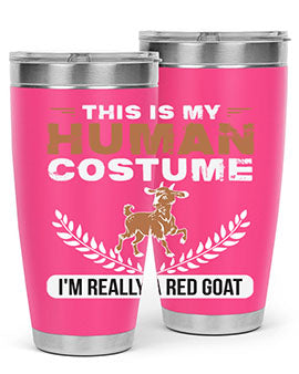 this is my human costume im really a red goat Style 1#- goat- Tumbler