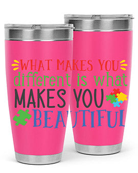 what makes you different is what makes you beautiful Style 3#- autism- Tumbler