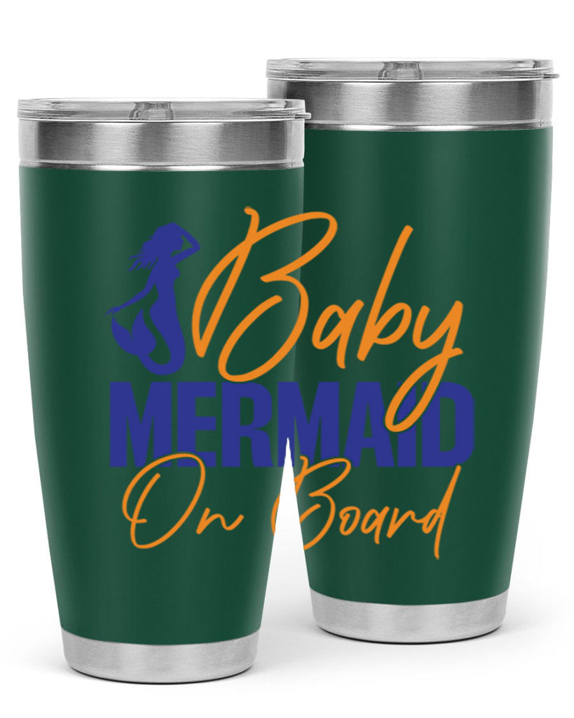 Baby Mermaid on Board 20#- mermaid- Tumbler