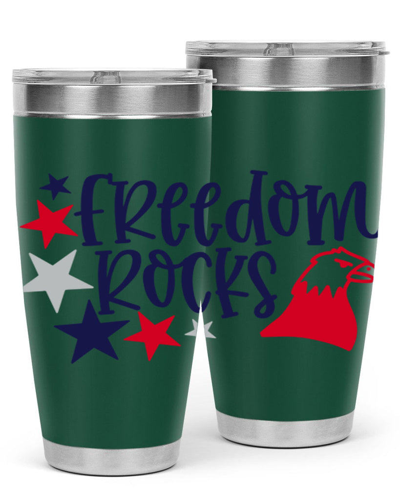 Freedom Rocks Style 148#- Fourt Of July- Tumbler