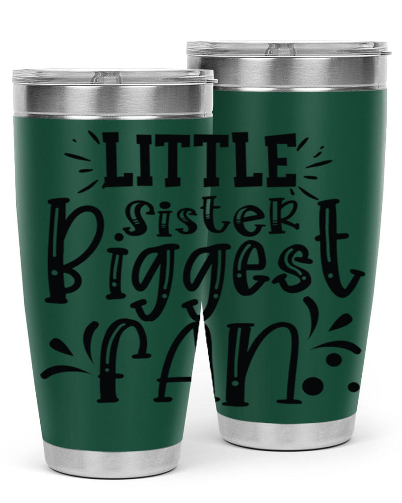 Little Sister Biggest Fan 2055#- baseball- Tumbler