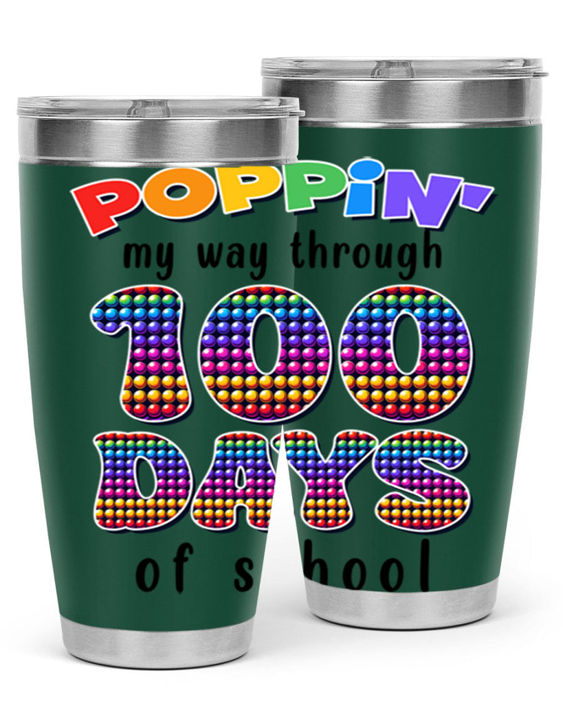 Poppin My Way Through 100 53#- 100 days of school- Tumbler