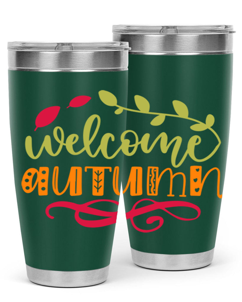 Welcome Autumn 629#- fall- Tumbler