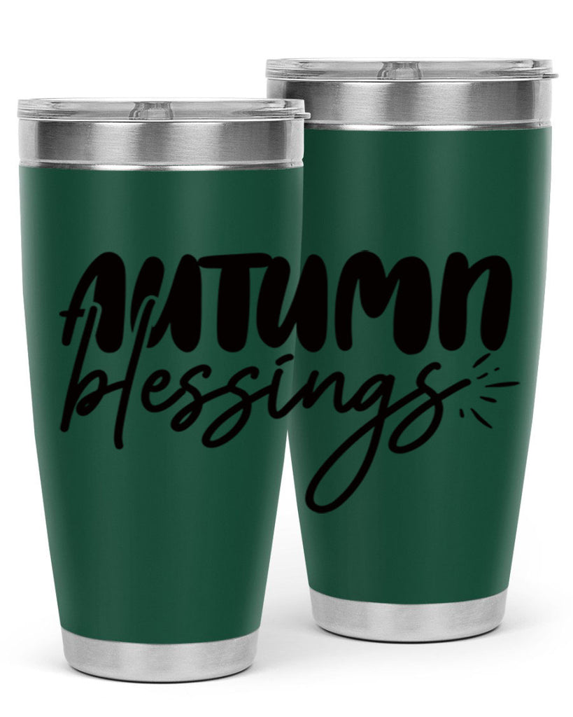 autumn blessings 65#- thanksgiving- Tumbler