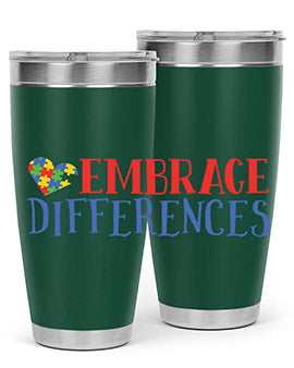 embrace differences Style 13#- autism- Tumbler
