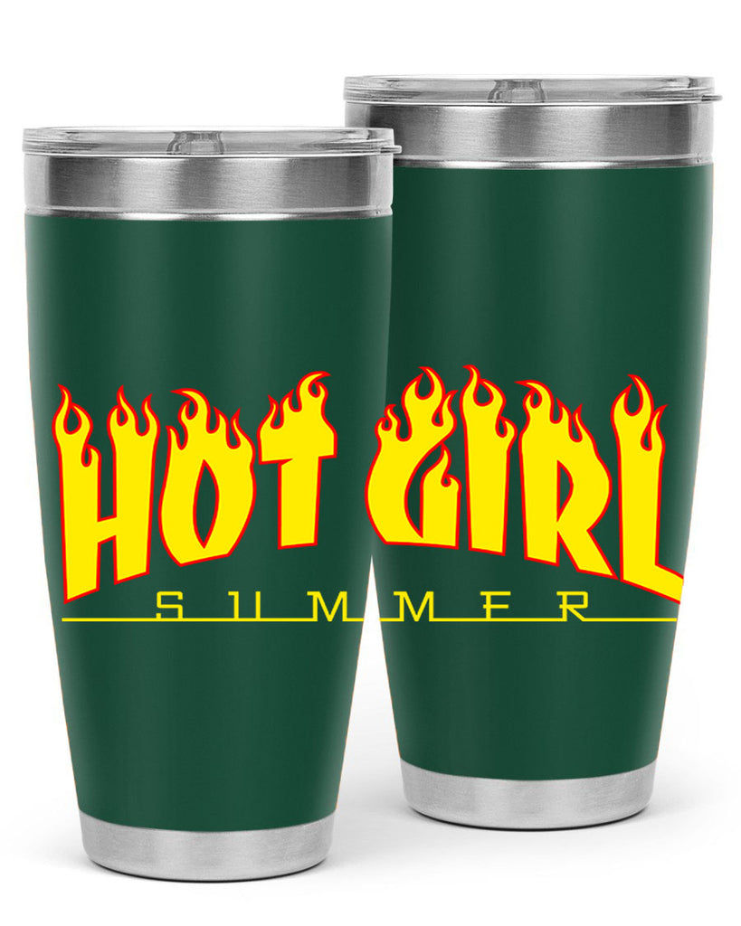 hot girl  summer fire 123#- black words phrases- Cotton Tank