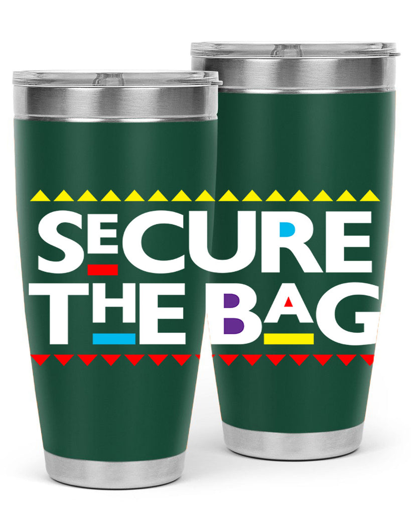 secure the bag 39#- black words phrases- Cotton Tank