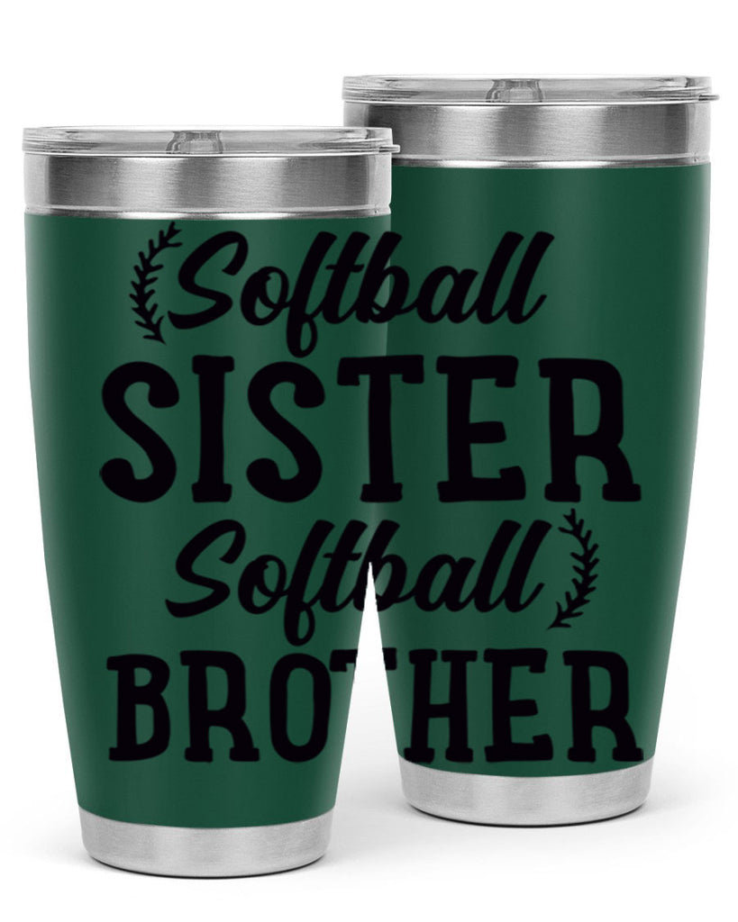 softball sister softball brother 2273#- softball- Tumbler